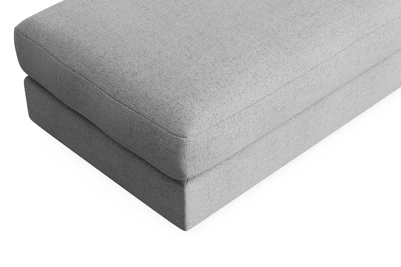 Arken Lyx Rektangulær Fotskammel i stoff - Lysegrå - Møbler - Stoler & lenestoler - Krakk - Fotskammel