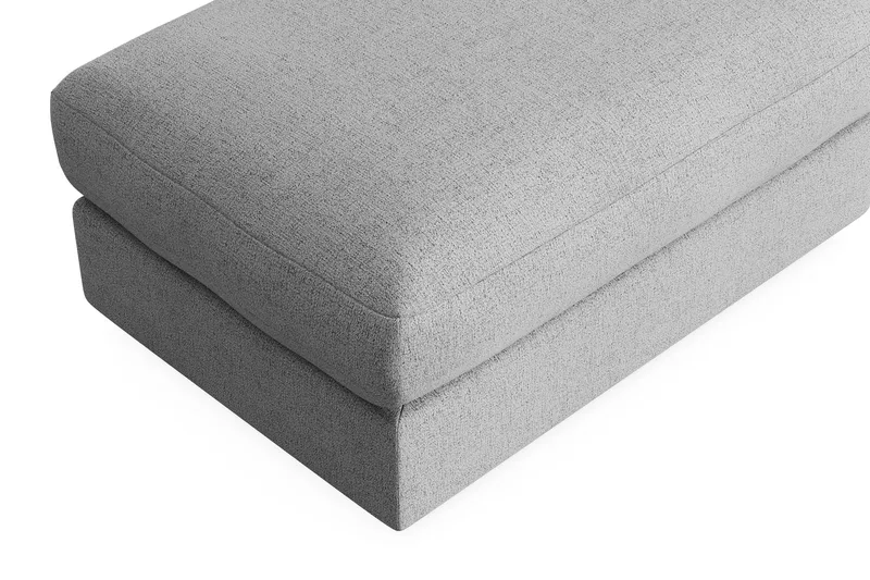 Arken Lyx Rektangulær Fotskammel i stoff - Lysegrå - Møbler - Stoler & lenestoler - Krakk - Fotskammel