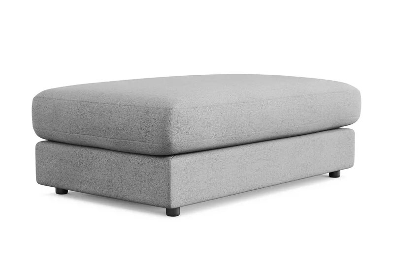 Arken Lyx Rektangulær Fotskammel i stoff - Lysegrå - Møbler - Stoler & lenestoler - Krakk - Fotskammel