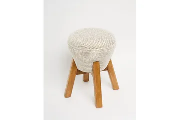 Brenric Howard fotpall 38 cm - Krem/Valnøtt - Møbler - Stoler & lenestoler - Krakk - Fotskammel