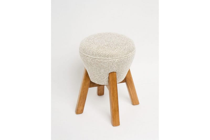 Brenric Howard fotpall 38 cm - Krem/Valnøtt - Møbler - Stoler & lenestoler - Krakk - Fotskammel