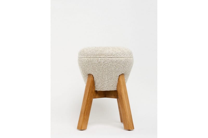 Brenric Howard fotpall 38 cm - Krem/Valnøtt - Møbler - Stoler & lenestoler - Krakk - Fotskammel