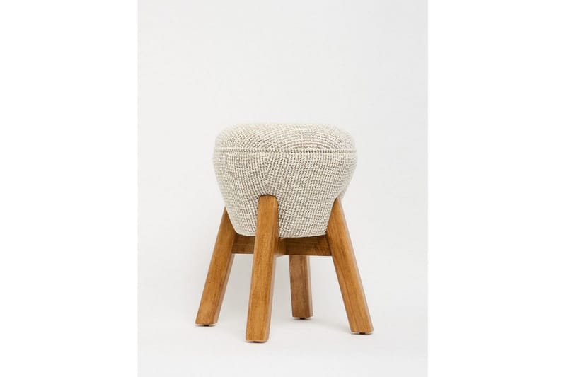 Brenric Howard fotpall 38 cm, Krem/Valnøtt