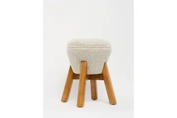 Brenric Howard fotpall 38 cm - Krem/Valnøtt - Møbler - Stoler & lenestoler - Krakk - Fotskammel
