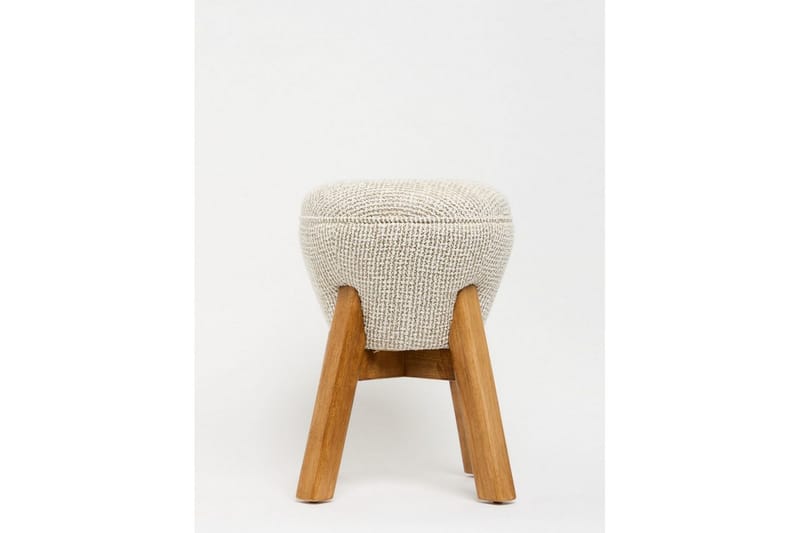Brenric Howard fotpall 38 cm - Krem/Valnøtt - Møbler - Stoler & lenestoler - Krakk - Fotskammel