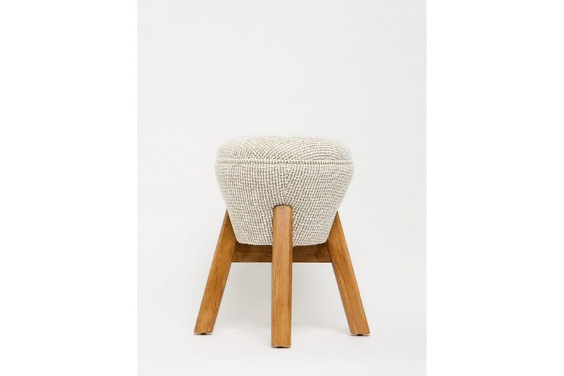 Brenric Howard fotpall 38 cm - Krem/Valnøtt - Møbler - Stoler & lenestoler - Krakk - Fotskammel
