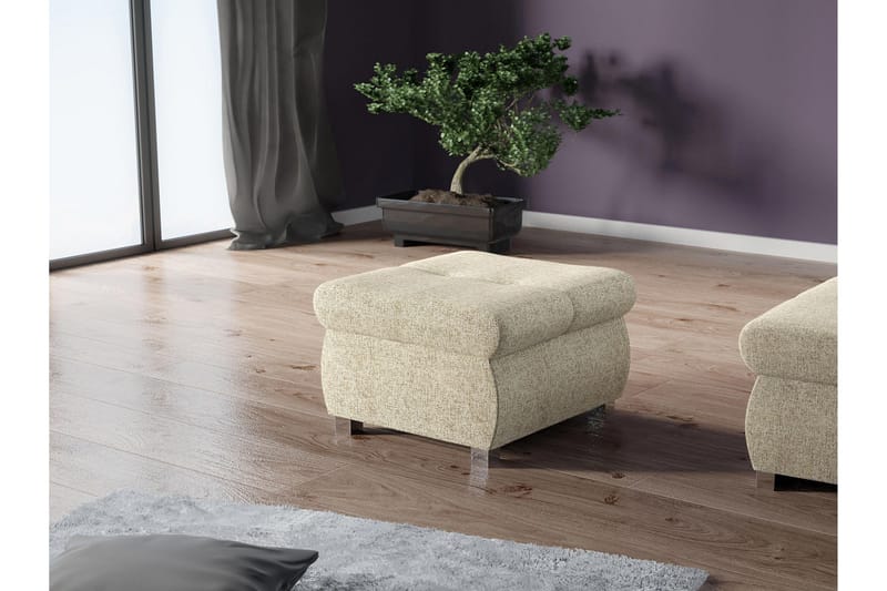 Cerys Fotpall 60 cm - Beige - Møbler - Stoler & lenestoler - Krakk - Fotskammel