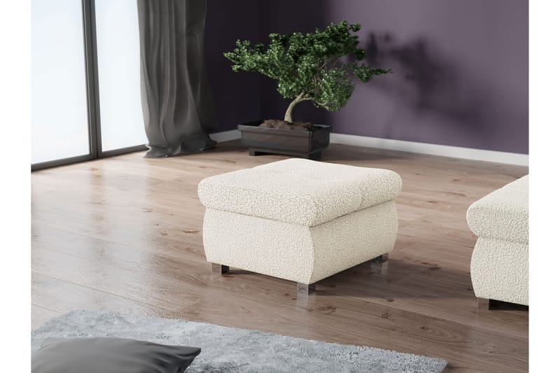 Cerys Fotpall 60 cm - Beige - Møbler - Stoler & lenestoler - Krakk - Fotskammel