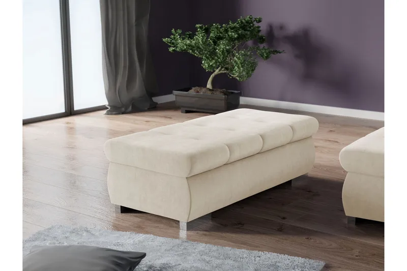 Cerys Fotpall 60 cm - Beige - Møbler - Stoler & lenestoler - Krakk - Fotskammel