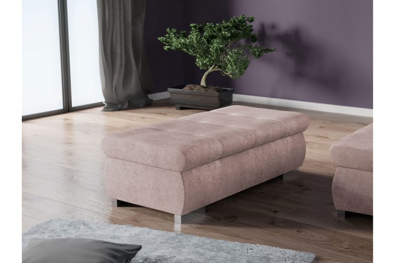 Cerys Fotpall 60 cm - Rosa - Møbler - Stoler & lenestoler - Krakk - Fotskammel
