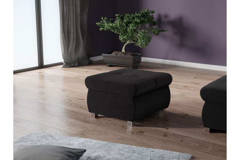 Cerys Fotpall 60 cm - Svart - Møbler - Stoler & lenestoler - Krakk - Fotskammel