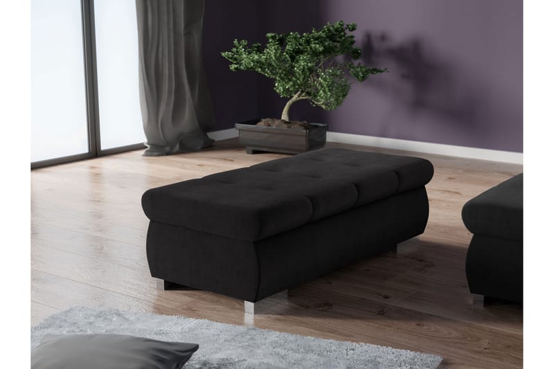 Cerys Fotpall 60 cm - Svart - Møbler - Stoler & lenestoler - Krakk - Fotskammel