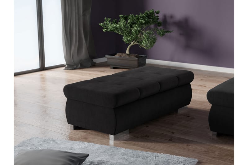 Cerys Fotpall 60 cm - Svart - Møbler - Stoler & lenestoler - Krakk - Fotskammel