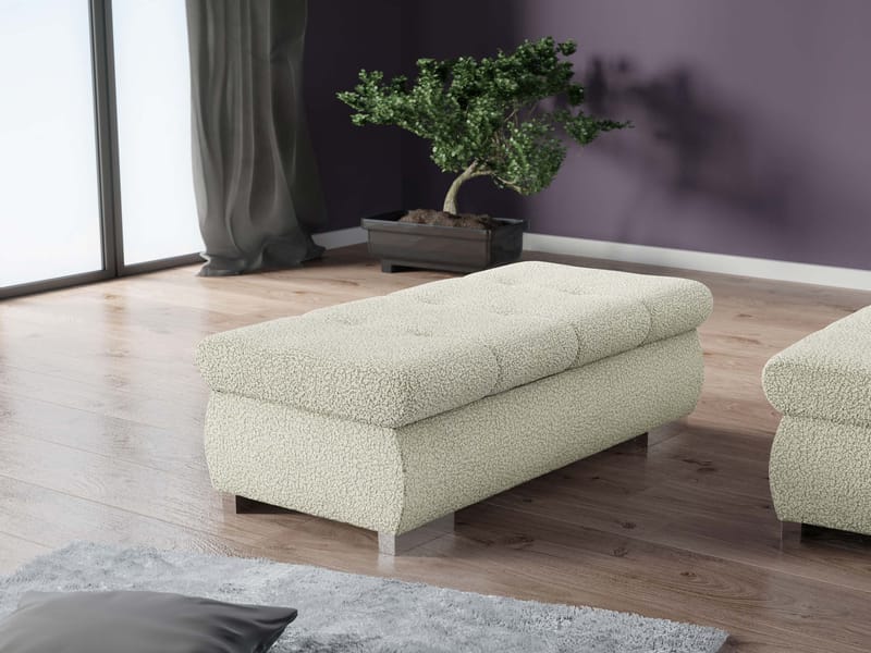 Cerys Fotskammel 120 cm - Beige - Møbler - Stoler & lenestoler - Krakk - Fotskammel