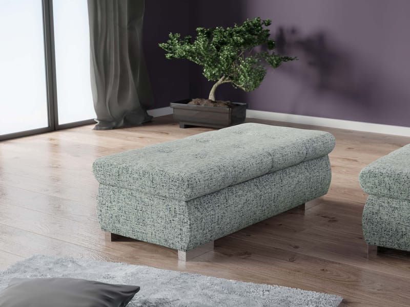 Cerys Fotskammel 120 cm - Grå - Møbler - Stoler & lenestoler - Krakk - Fotskammel