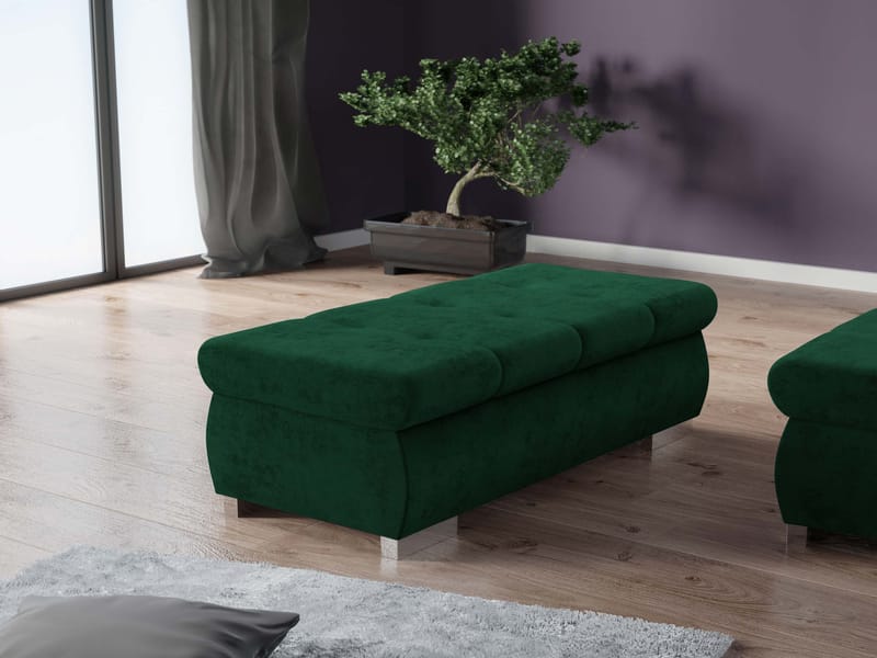 Cerys Fotskammel 120 cm - Grønn - Møbler - Stoler & lenestoler - Krakk - Fotskammel