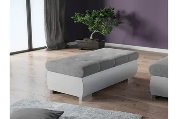 Cerys Fotskammel 120 cm - Hvit / Grå - Møbler - Stoler & lenestoler - Krakk - Fotskammel
