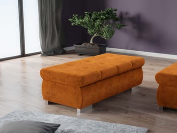 Cerys Fotskammel 120 cm - Oransje - Møbler - Stoler & lenestoler - Krakk - Fotskammel