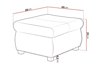 Cerys Fotskammel 60 cm - Grønn - Møbler - Stoler & lenestoler - Krakk - Fotskammel