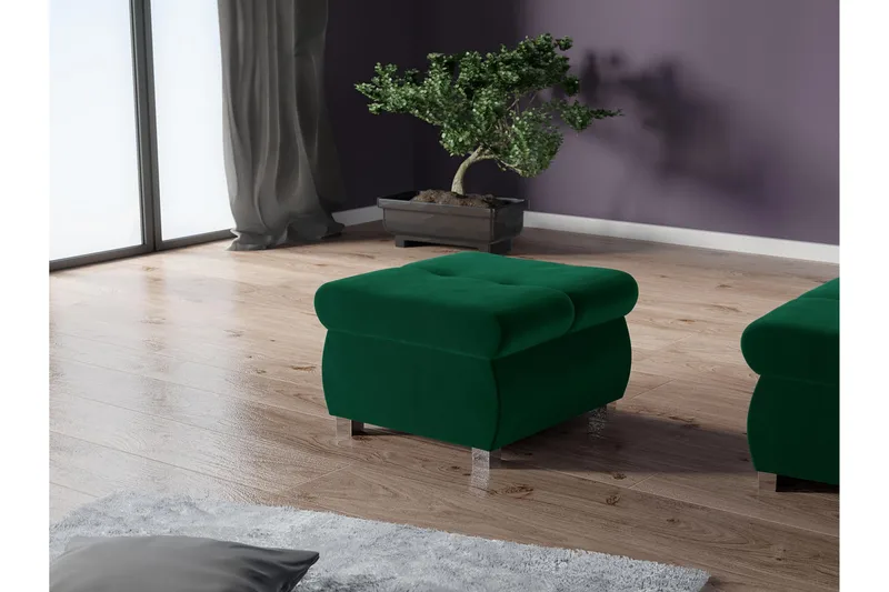 Cerys Fotskammel 60 cm - Grønn - Møbler - Stoler & lenestoler - Krakk - Fotskammel