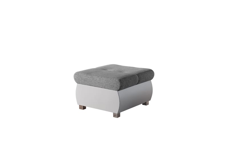 Cerys Fotskammel 60 cm - Hvit / Grå - Møbler - Stoler & lenestoler - Krakk - Fotskammel