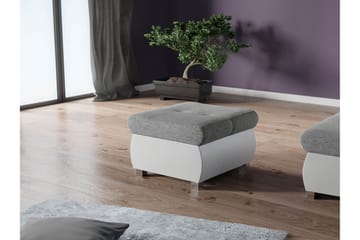 Cerys Fotskammel 60 cm - Hvit / Grå - Møbler - Stoler & lenestoler - Krakk - Fotskammel