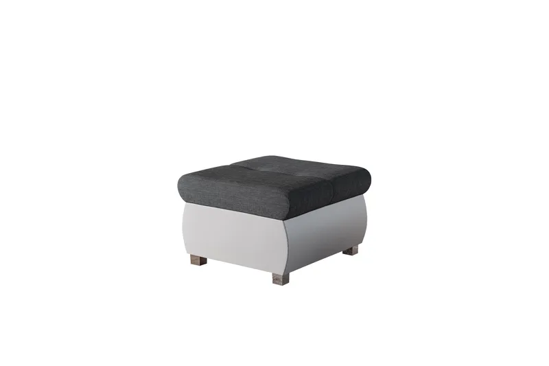 Cerys Fotskammel 60 cm, Hvit/Mørk grå