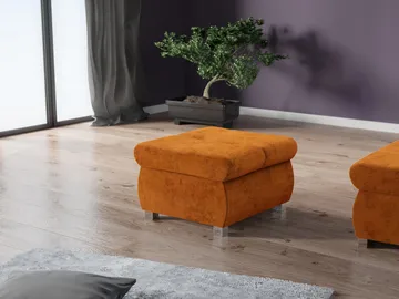 Cerys Fotskammel 60 cm - Oransje - Møbler - Stoler & lenestoler - Krakk - Fotskammel