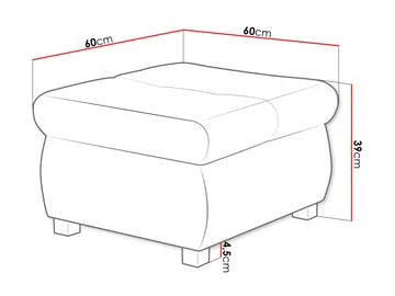 Cerys Fotskammel 60 cm - Oransje - Møbler - Stoler & lenestoler - Krakk - Fotskammel