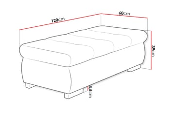 Cerys Fotskammel 60 cm - Svart/Grå - Møbler - Stoler & lenestoler - Krakk - Fotskammel