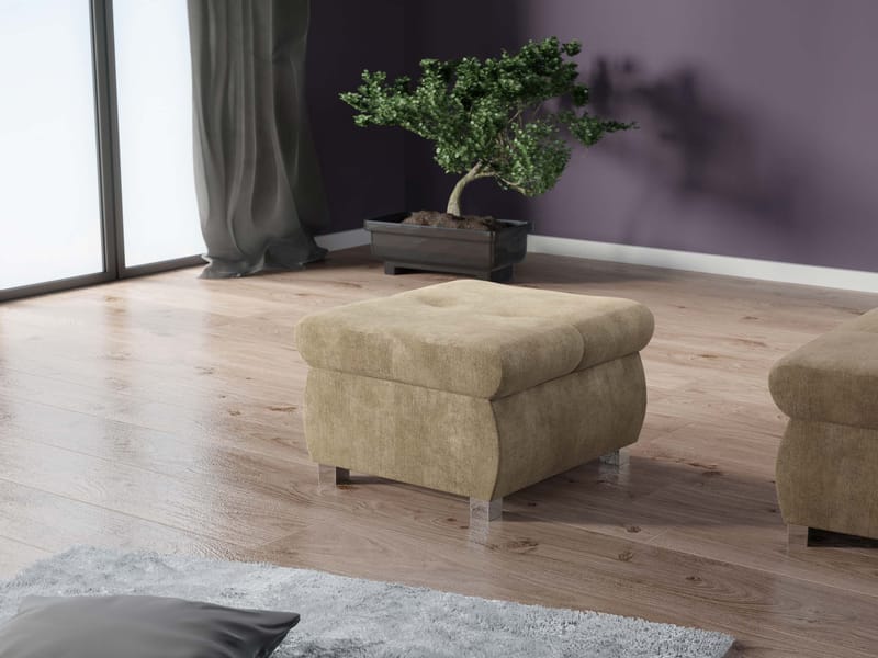 Cerys Fotskammel - beige - Møbler - Stoler & lenestoler - Krakk - Puff