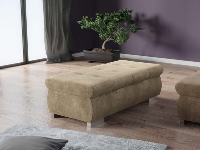 Cerys Fotskammel - beige - Møbler - Stoler & lenestoler - Krakk - Puff