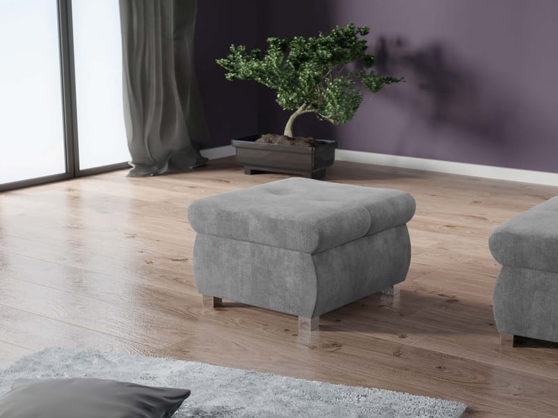 Cerys Fotskammel - grå - Møbler - Stoler & lenestoler - Krakk - Puff