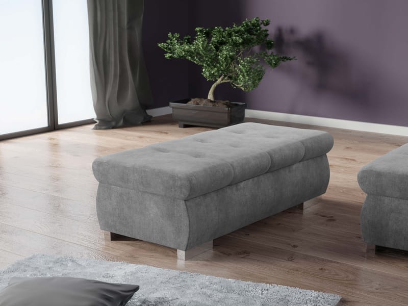 Cerys Fotskammel - grå - Møbler - Stoler & lenestoler - Krakk - Puff