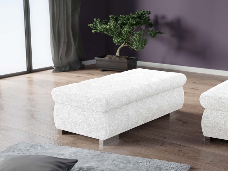 Cerys Fotskammel - hvit - Møbler - Stoler & lenestoler - Krakk - Puff