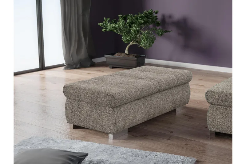 Cerys Puff - Grå - Møbler - Stoler & lenestoler - Krakk - Puff