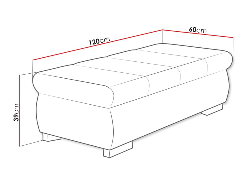 Cillo Fotskammel 120 cm - Møbler - Stoler & lenestoler - Krakk - Puff