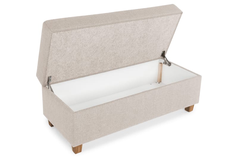 Crazy Fotskammel med Oppbevaring 120x50, Beige