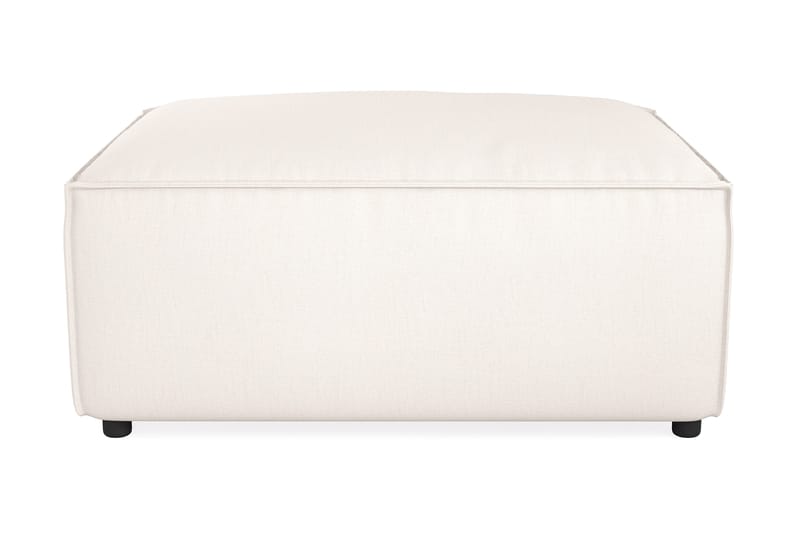 Cubo 1-seters Rektangulær Fotskammelmodul i Stoff 120 cm bred, Lys beige