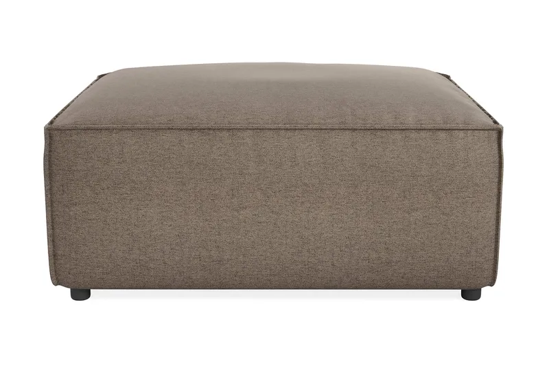 Cubo 1-seters Rektangulær Fotskammelmodul i Stoff 80 cm bred, Grå