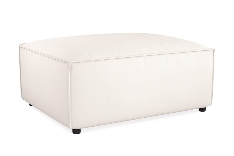 Cubo 1-seters Rektangulær Fotskammelmodul i Stoff 80 cm bred - Hvit - Møbler - Stoler & lenestoler - Krakk - Fotskammel