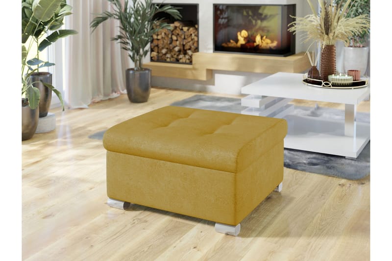 Dynir Fotpall 68 cm - Gul - Møbler - Stoler & lenestoler - Krakk - Fotskammel