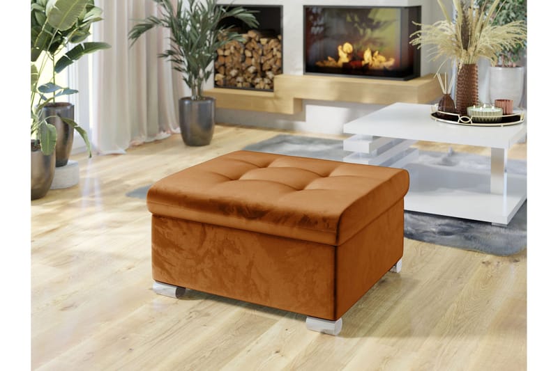 Dynir Fotpall 68 cm - Oransje - Møbler - Stoler & lenestoler - Krakk - Fotskammel