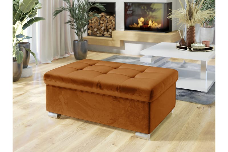 Dynir Fotpall 70 cm - Oransje - Møbler - Stoler & lenestoler - Krakk - Fotskammel