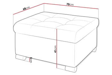 Dynir Fotskammel 70 cm - Beige - Møbler - Stoler & lenestoler - Krakk - Fotskammel