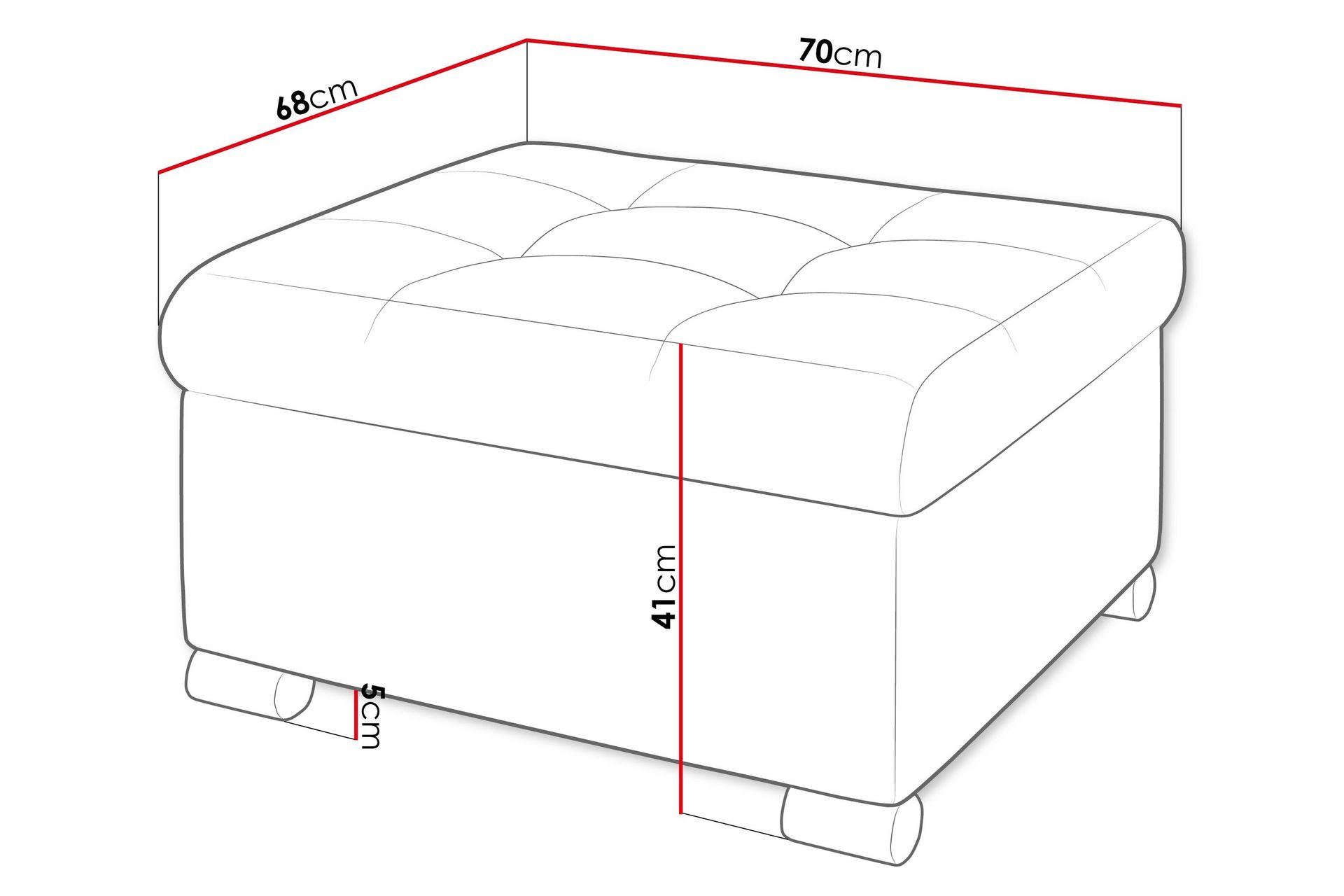 Dynir Fotskammel 70 cm - Grønn - Møbler - Stoler & lenestoler - Krakk - Fotskammel