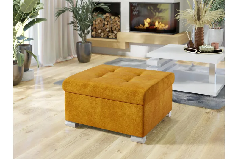 Dynir Fotskammel 70 cm - Gul - Møbler - Stoler & lenestoler - Krakk - Fotskammel