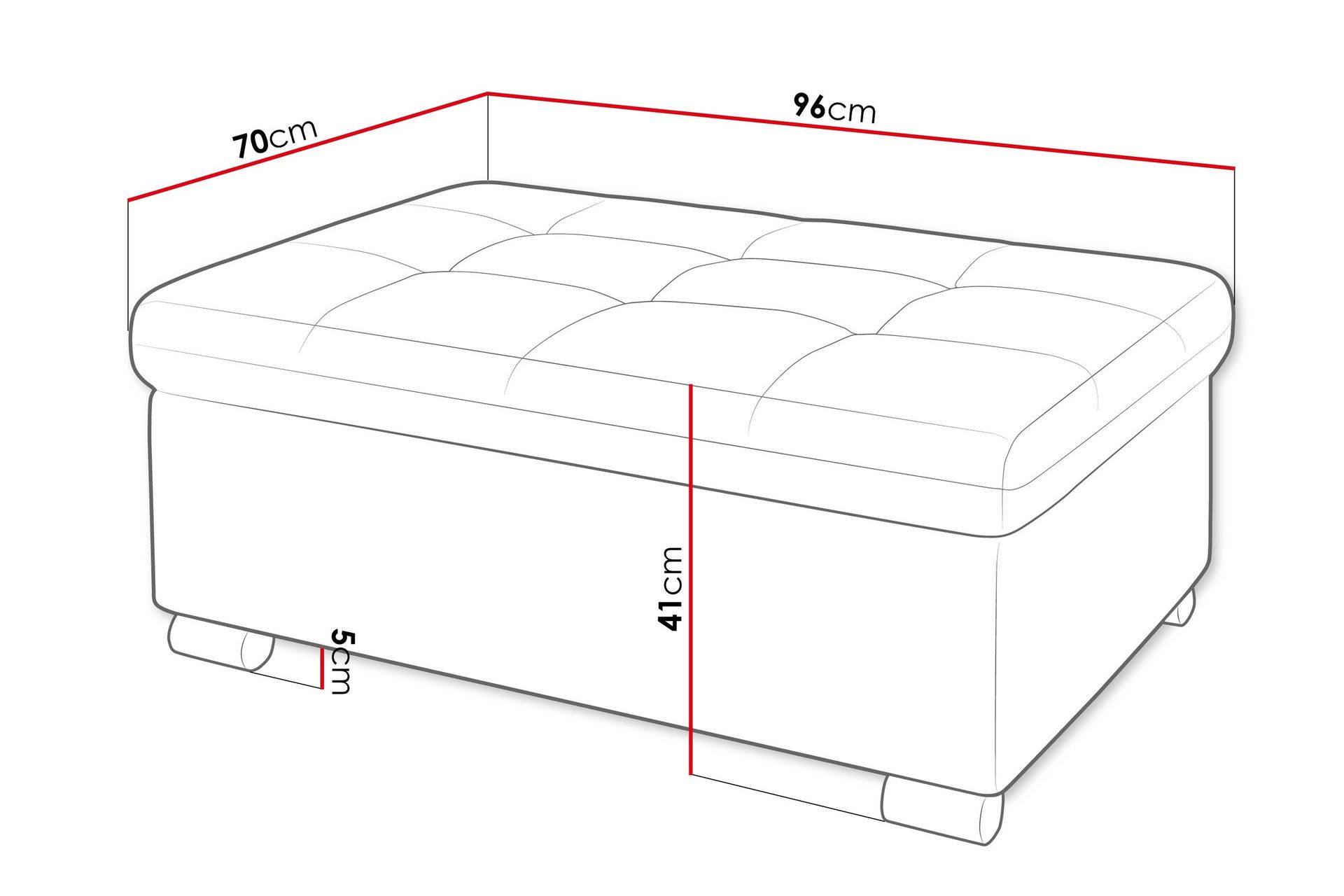 Dynir Fotskammel 70 cm - Oransje - Møbler - Stoler & lenestoler - Krakk - Fotskammel