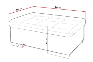 Dynir Fotskammel 70 cm - Oransje - Møbler - Stoler & lenestoler - Krakk - Fotskammel