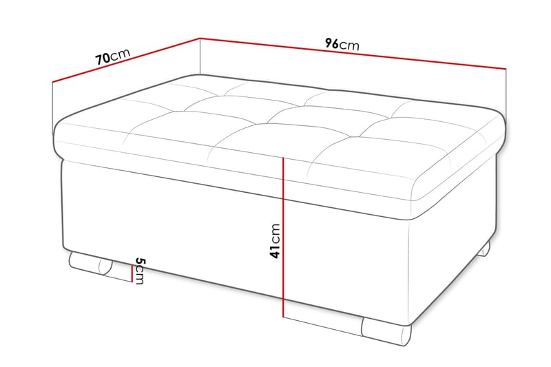 Dynir Fotskammel 70 cm - Rosa - Møbler - Stoler & lenestoler - Krakk - Fotskammel